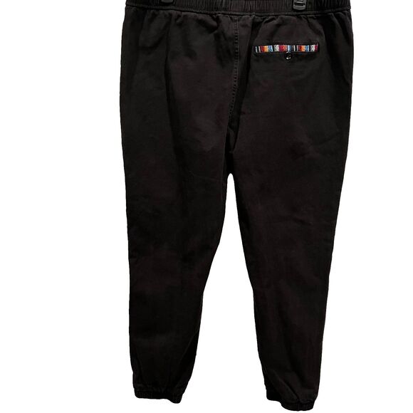 Wowie Rambler Jogger Pants Men's XL Black Elastic Drawstring Aztec Crow - Picture 3 of 9
